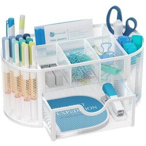 9 GRIDS METAL MESH DESK ORGANIZER OFFICE SUPPLIES